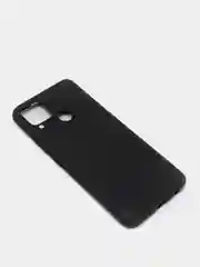Черный чехол-накладка для Realme C25 из силикона, с матовым покрытием и бортиком