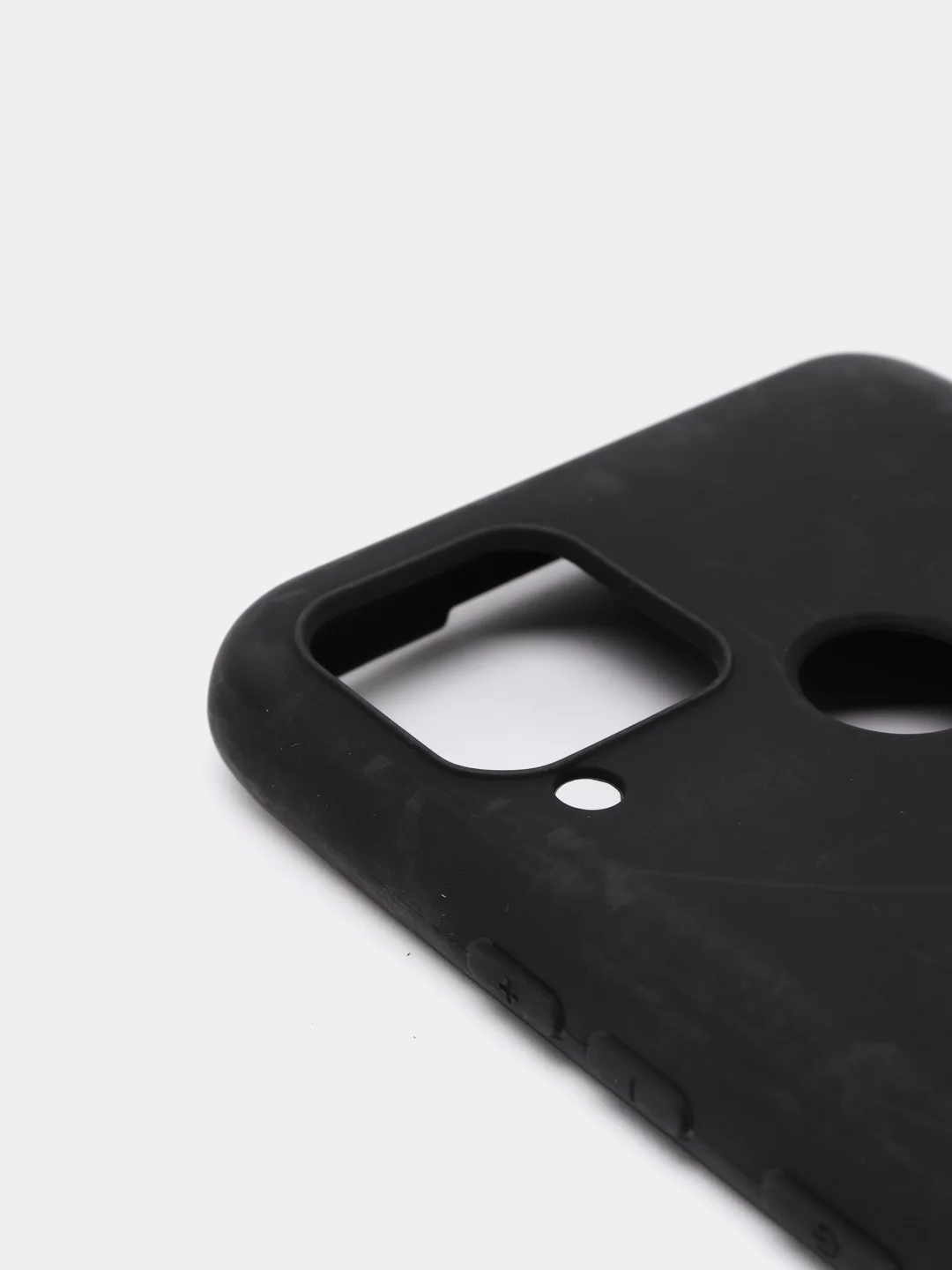 Черный чехол-накладка для Realme C25 из силикона, с матовым покрытием и бортиком