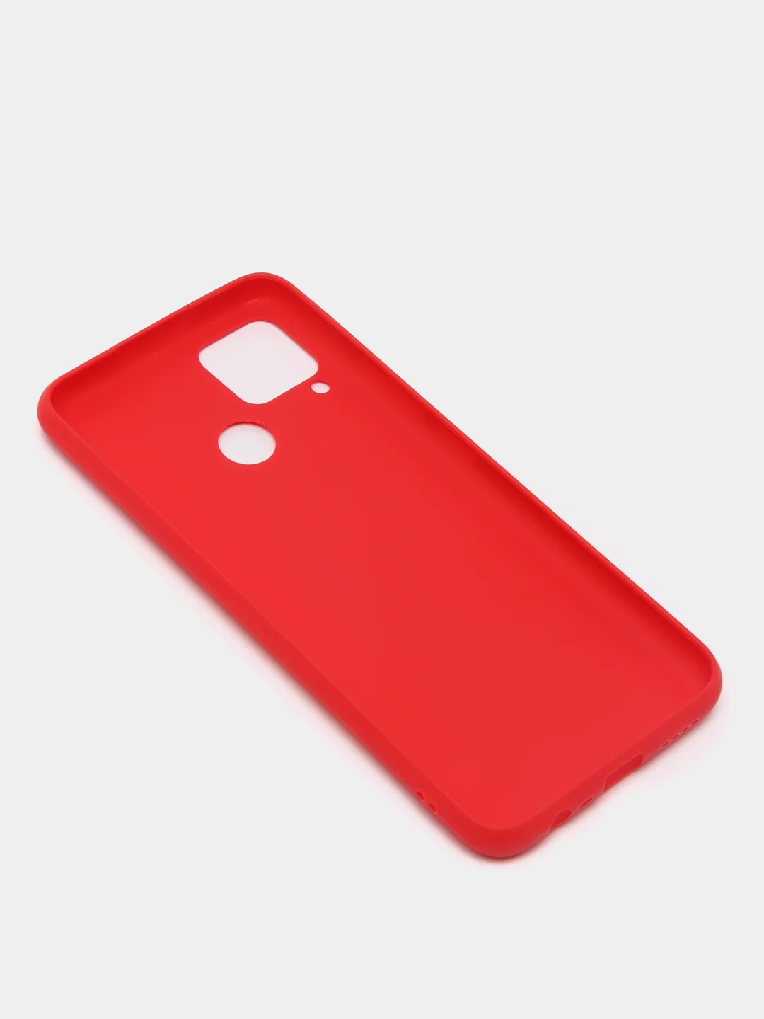 Красный чехол-накладка для Realme C25 из силикона, с матовым покрытием и бортиком