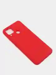 Красный чехол-накладка для Realme C25 из силикона, с матовым покрытием и бортиком