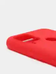 Красный чехол-накладка для Realme C25 из силикона, с матовым покрытием и бортиком