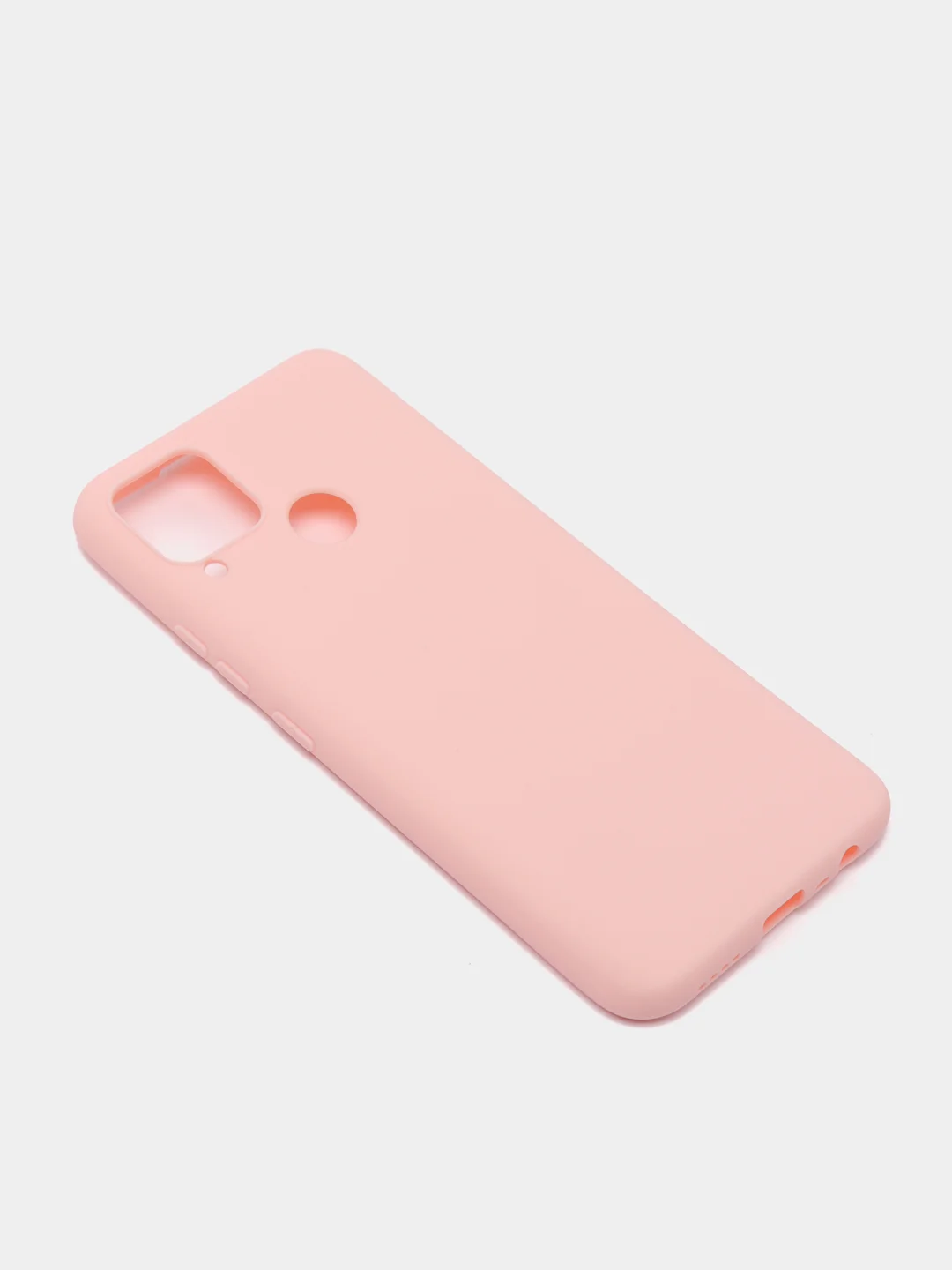 Розовый чехол-накладка для Realme C25 из силикона, с матовым покрытием и бортиком