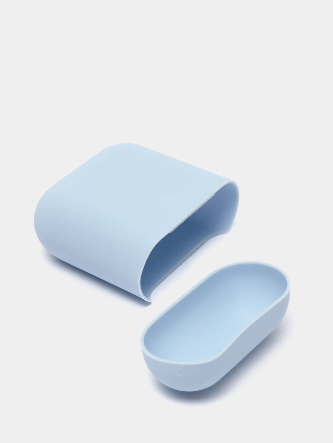 Небесно-голубой чехол для Apple AirPods Soft Touch силиконовый