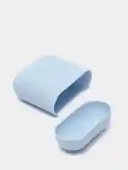 Небесно-голубой чехол для Apple AirPods Soft Touch силиконовый