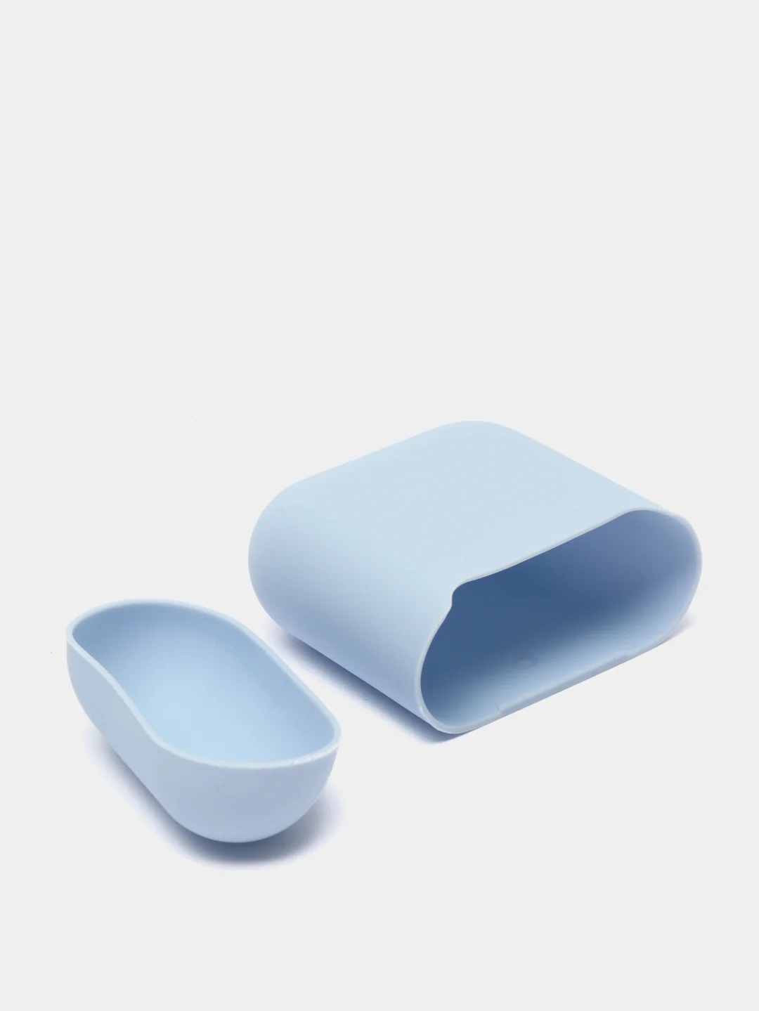 Небесно-голубой чехол для Apple AirPods Soft Touch силиконовый