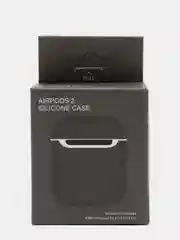 Черный чехол для Apple AirPods Soft Touch силиконовый