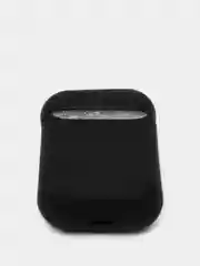 Черный чехол для Apple AirPods Soft Touch силиконовый