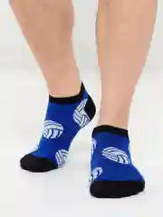 Синий носки с рисуном космонавт, город, собачки, геометрия