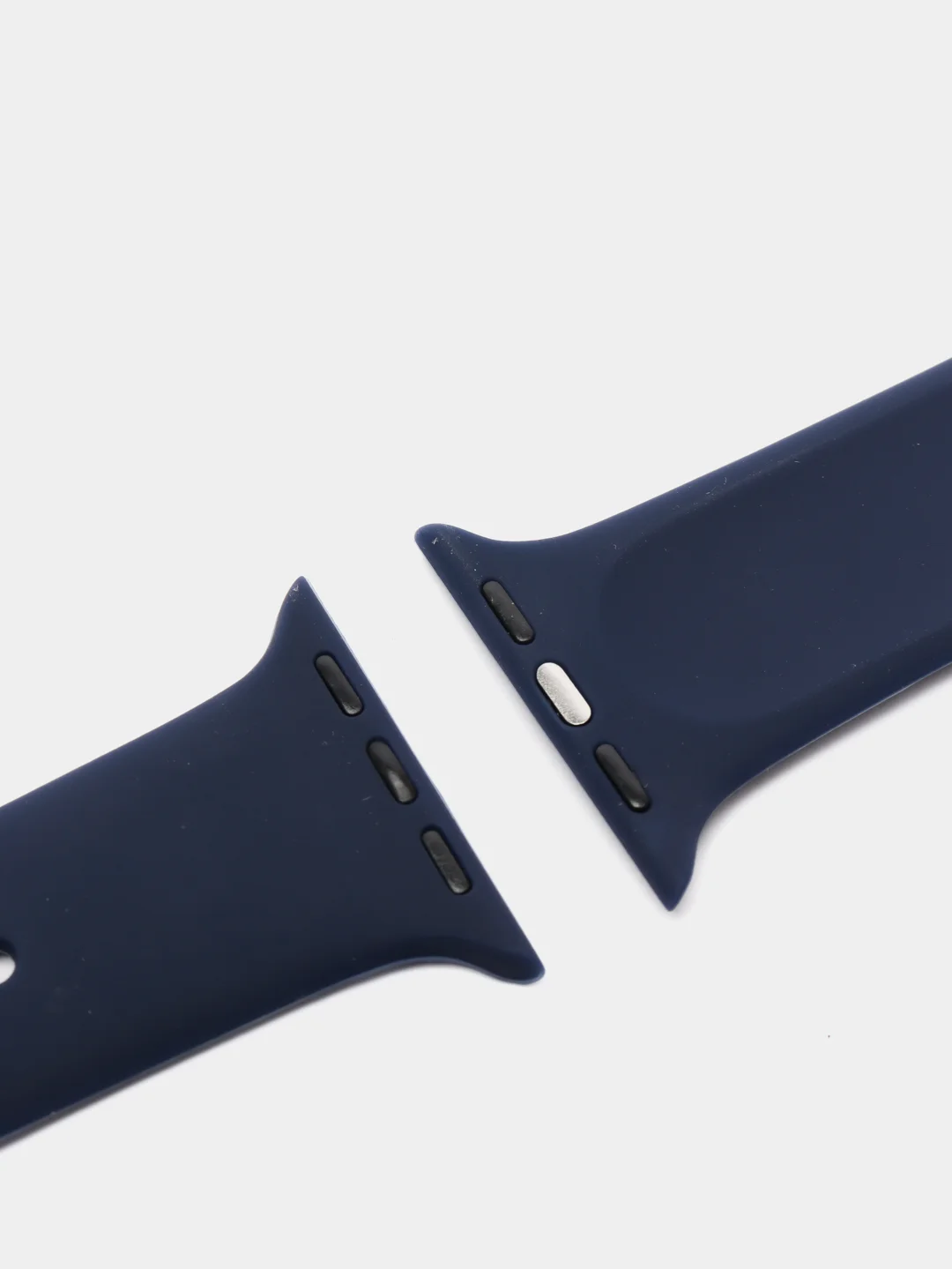 Темно-синий силиконовый ремешок + защитная накладка со стеклом на корпус Apple Watch 40 mm