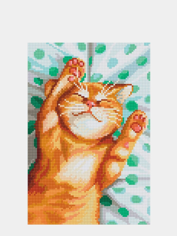 Алмазная мозаика "Потягушки", 20 х 30 см