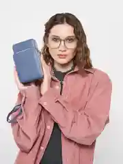 Голубой женская сумка-клатч с ремешком на плечо Baellery / кошелек для телефона, 6 цветов