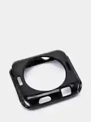 Черный чехол для Apple Watch 38/ 40/ 41/ 42/ 44/ 45 mm, силиконовый