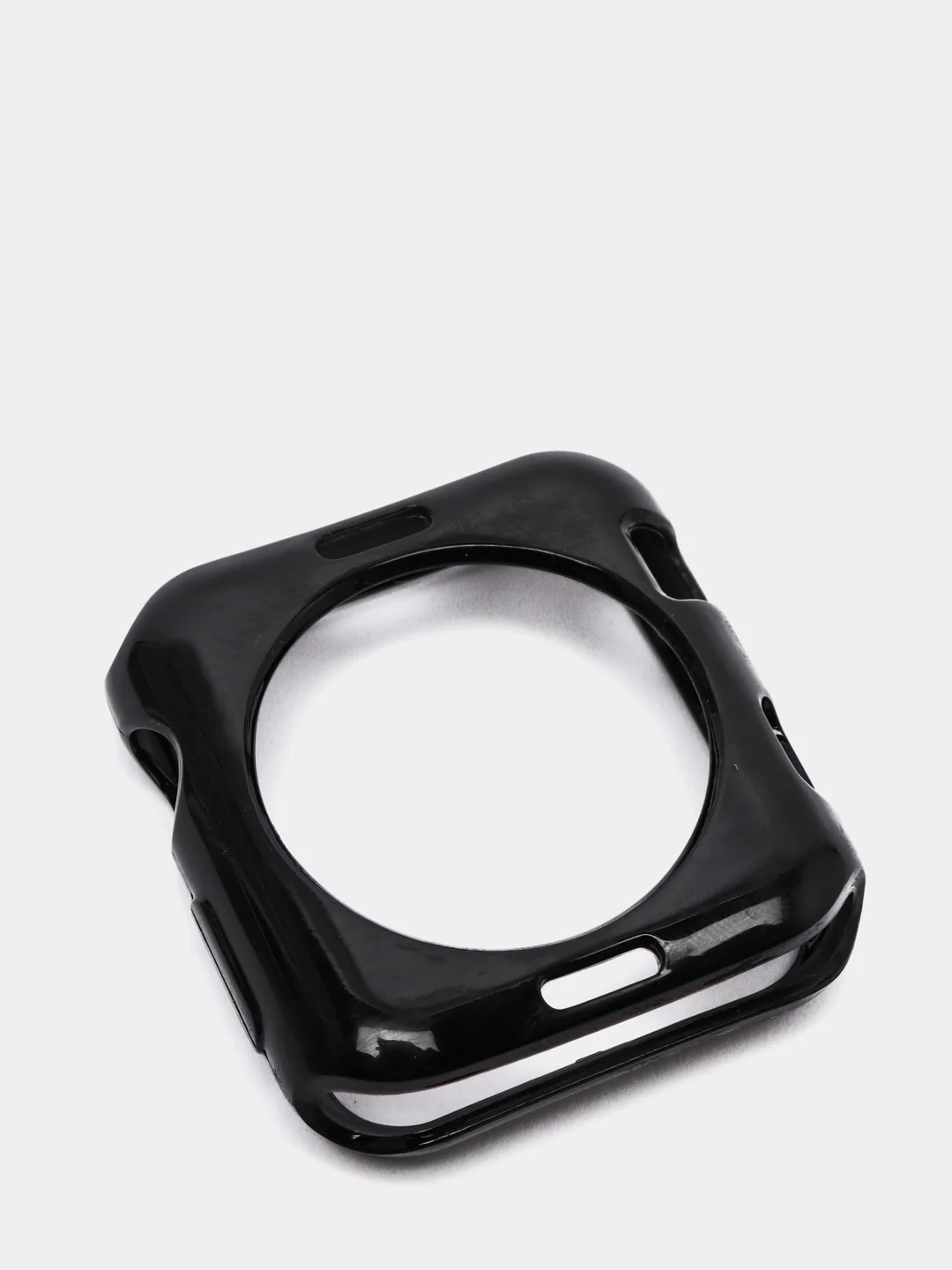Черный чехол для Apple Watch 38/ 40/ 41/ 42/ 44/ 45 mm, силиконовый