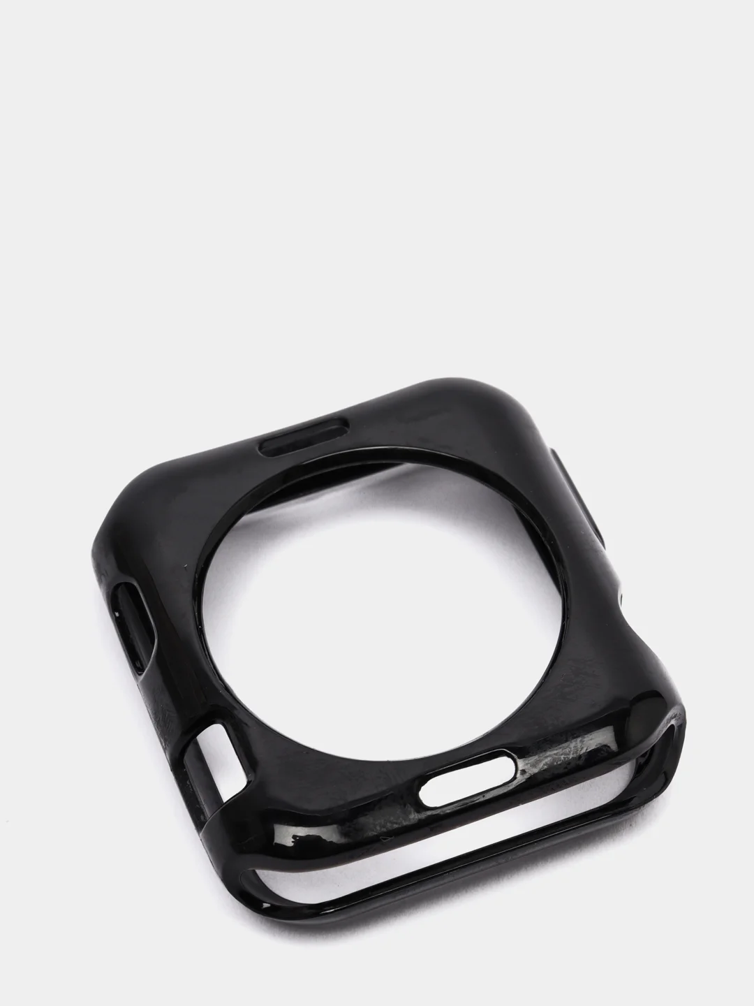 Черный чехол для Apple Watch 38/ 40/ 41/ 42/ 44/ 45 mm, силиконовый