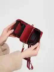 Багровый женская сумка-клатч с ремешком на плечо Baellery / кошелек для телефона, 6 цветов