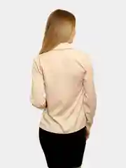 Пудровый блузка женская, с длинным рукавом
