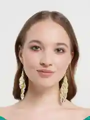 Прозрачный длинные серьги с подвесками геометрической формы