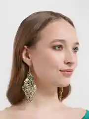 Прозрачный длинные серьги с подвесками геометрической формы