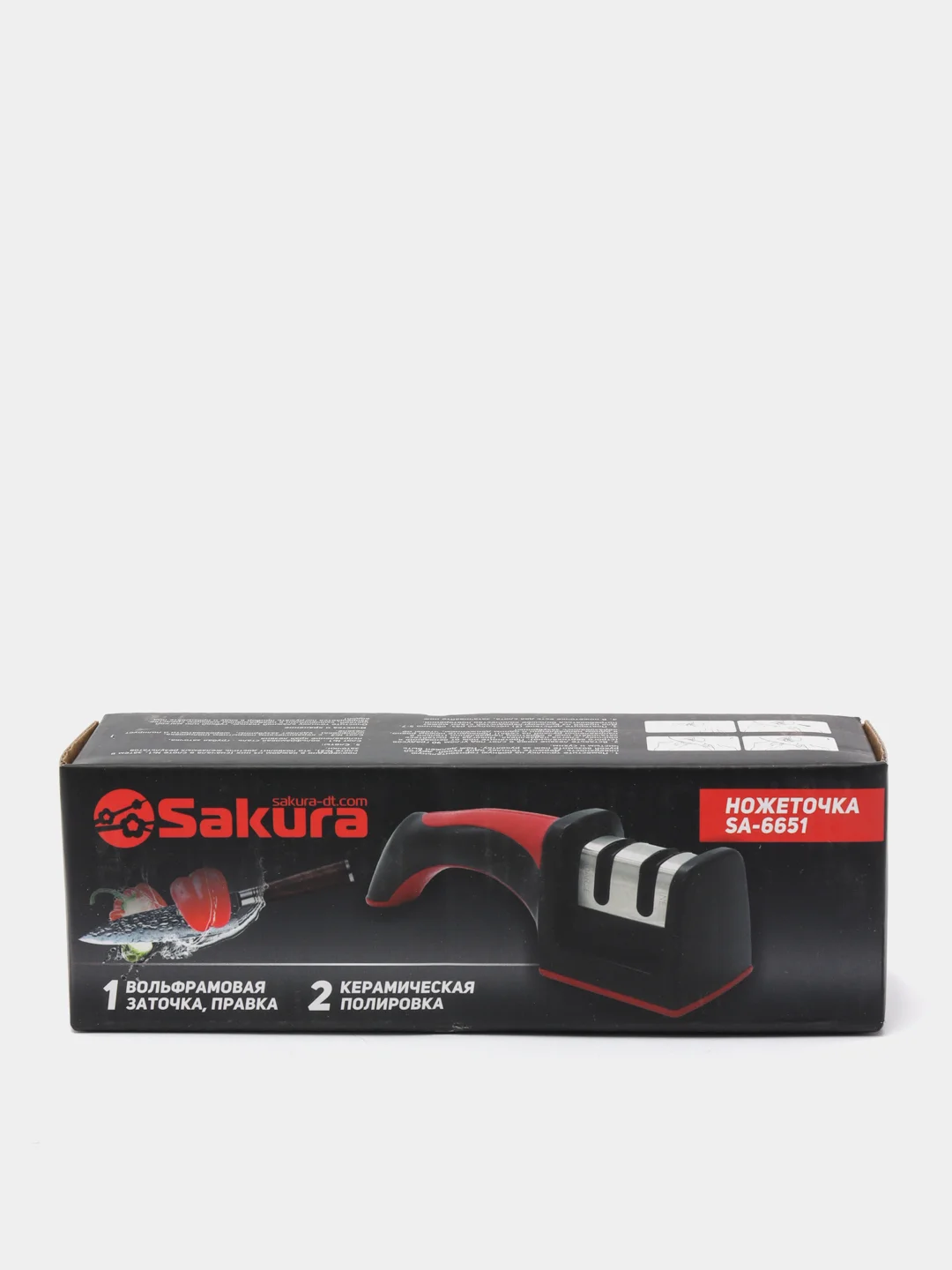 Зеленый ножеточка Sakura SA-6651GR 2 степени заточки
