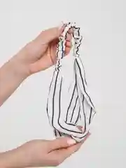 Белый женская повязка на голову с резинкой