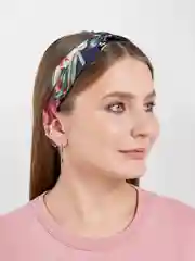 Индиго женская повязка на голову с резинкой