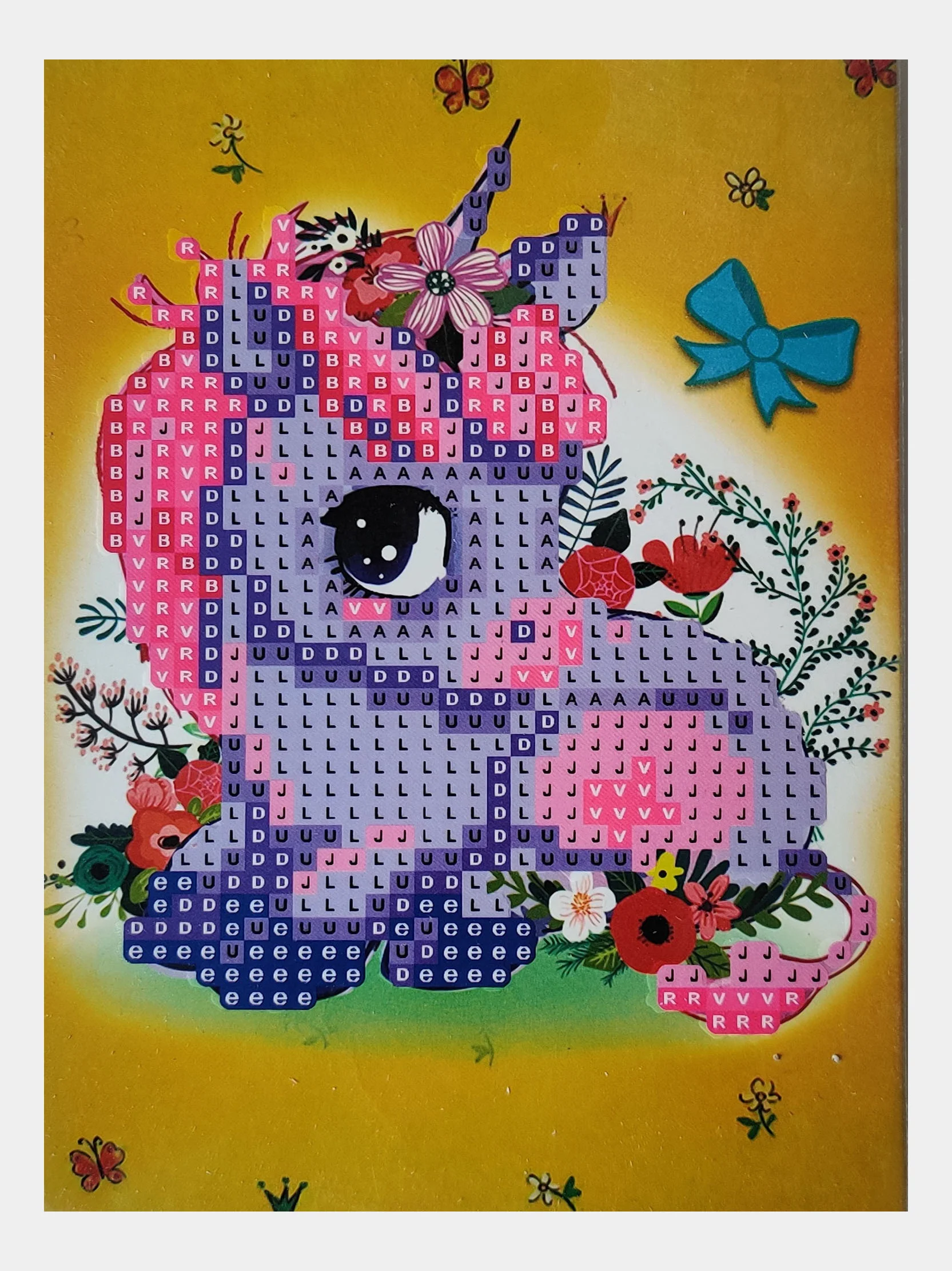 Алмазная мозаика 10*15 см "Единорог"