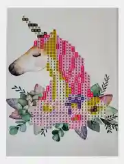 Алмазная мозаика 10*15 см "Единорог"