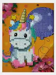 Коралловый алмазная мозаика 10*15 см "Единорог"