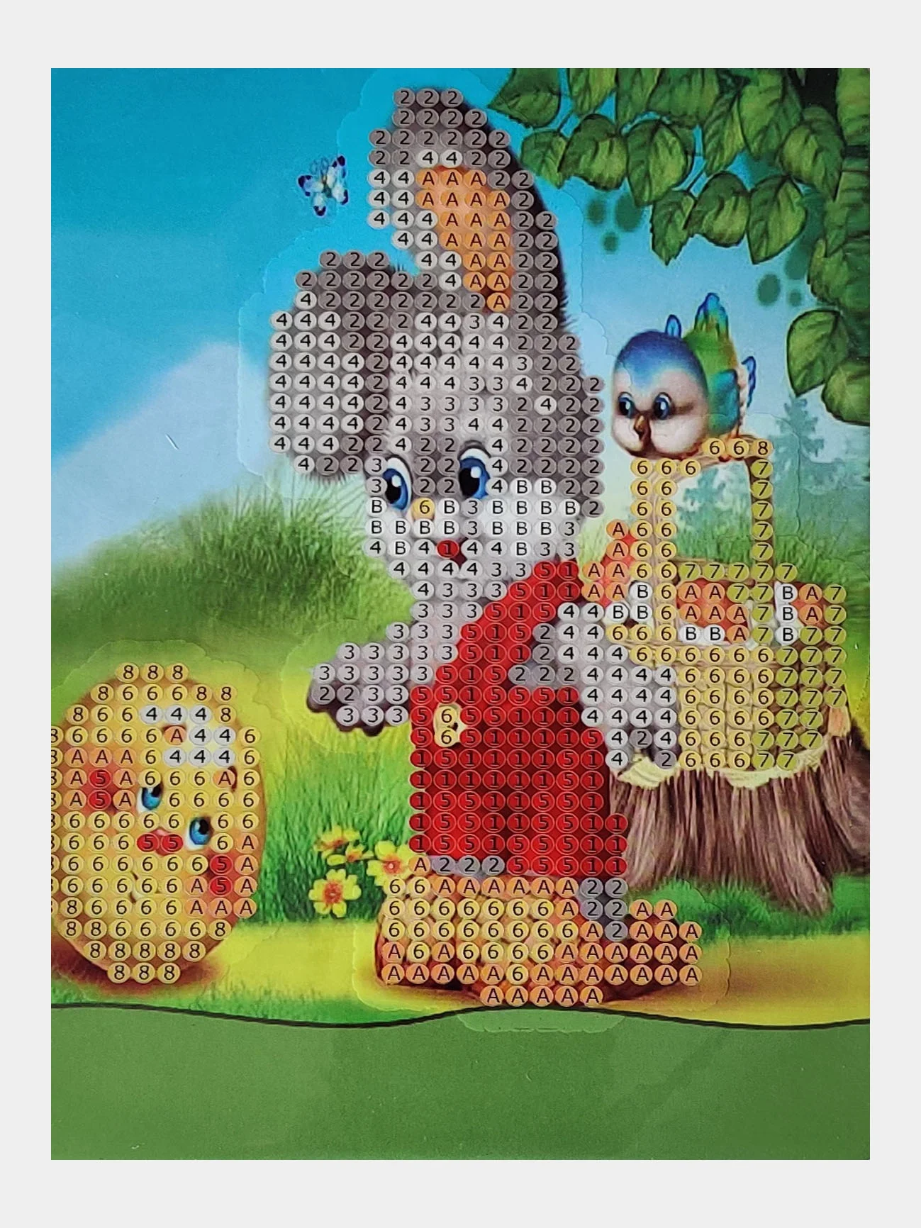 Бирюзовый алмазная мозаика, 10*15 см