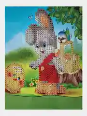 Бирюзовый алмазная мозаика, 10*15 см