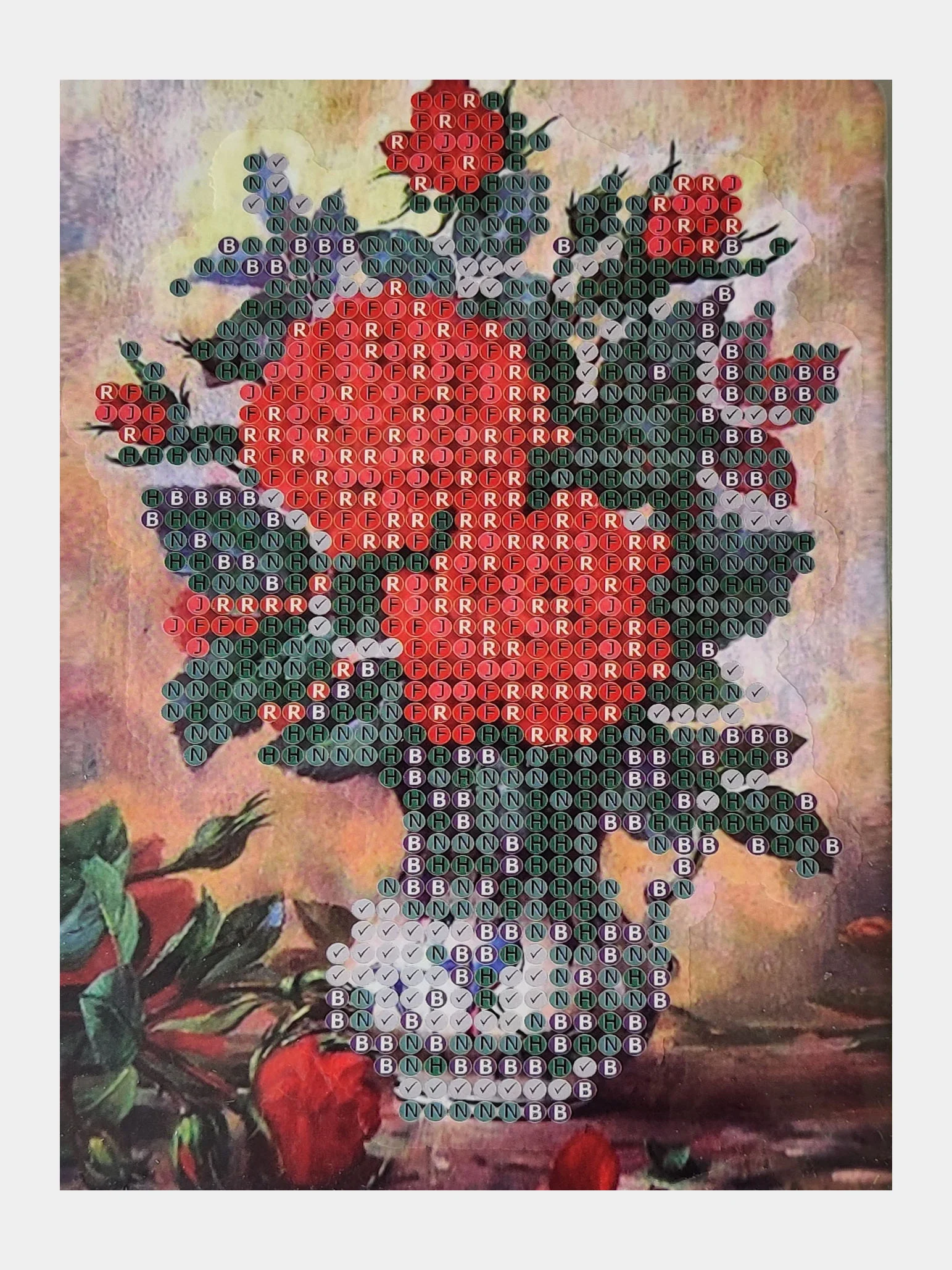 Багровый алмазная мозаика, 10*15