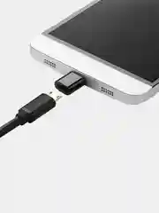 Черный переходник адаптер micro usb type c
