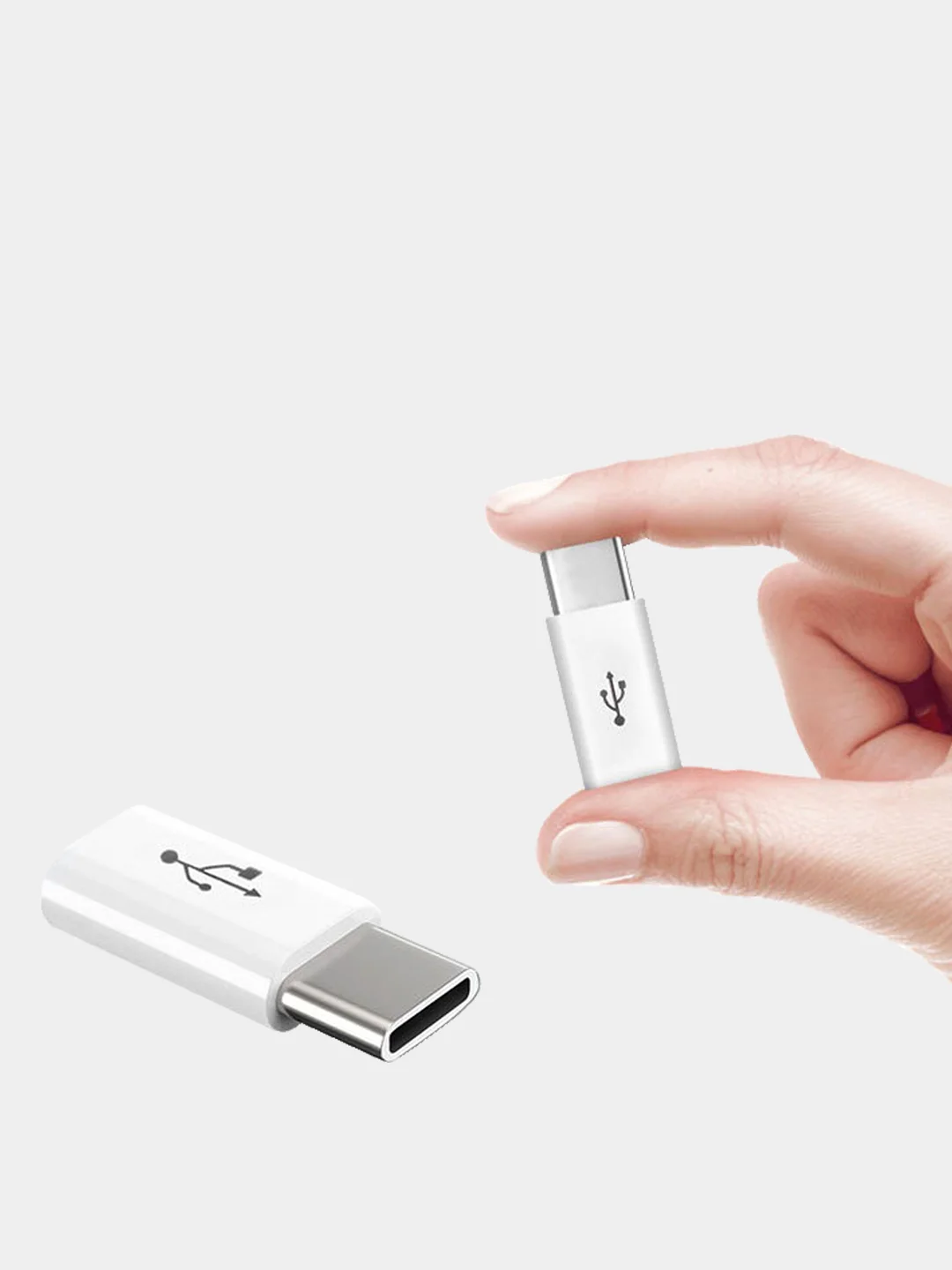 Черный переходник адаптер micro usb type c