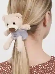 Серебряный резинка для волос "Мягкая игрушка"