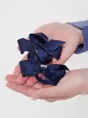 Синий резинки для волос, бант, 2 штуки