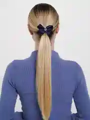 Синий резинки для волос, бант, 2 штуки