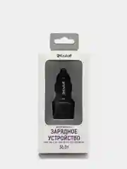 Автомобильное зарядное устройство Krutoff CCH-02, 2xUSB, 2.4A, QC 3.0, 30W