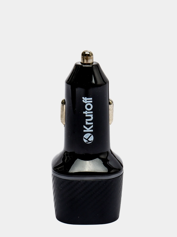 Автомобильное зарядное устройство Krutoff CCH-02, 2xUSB, 2.4A, QC 3.0, 30W