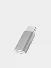 Серый адаптер переходник USB Type-C otg micro USB