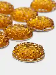 Лимонный кабошоны стразы декоративные акриловые круглые, разный размер