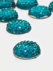 Лазурный кабошоны стразы декоративные акриловые круглые, разный размер