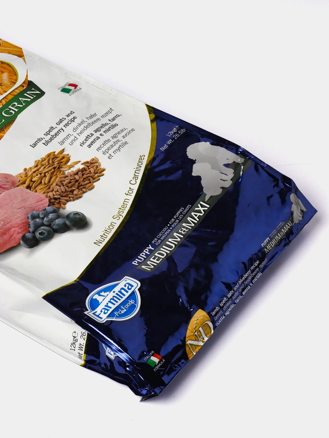 Корм сухой Farmina N&D Ancestral Grain с ягненком для щенков средних и крупных пород, 12кг