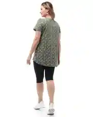 Хаки футболка женская, хлопок