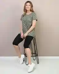 Хаки футболка женская, хлопок