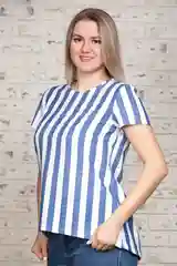 Синий футболка женская, хлопок