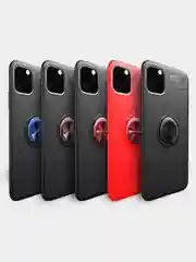 Чехол для Iphone Айфон 12 pro max с кольцом, розовый, красный
