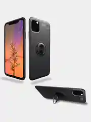 Чехол для Iphone Айфон 12 pro max с кольцом, розовый, красный