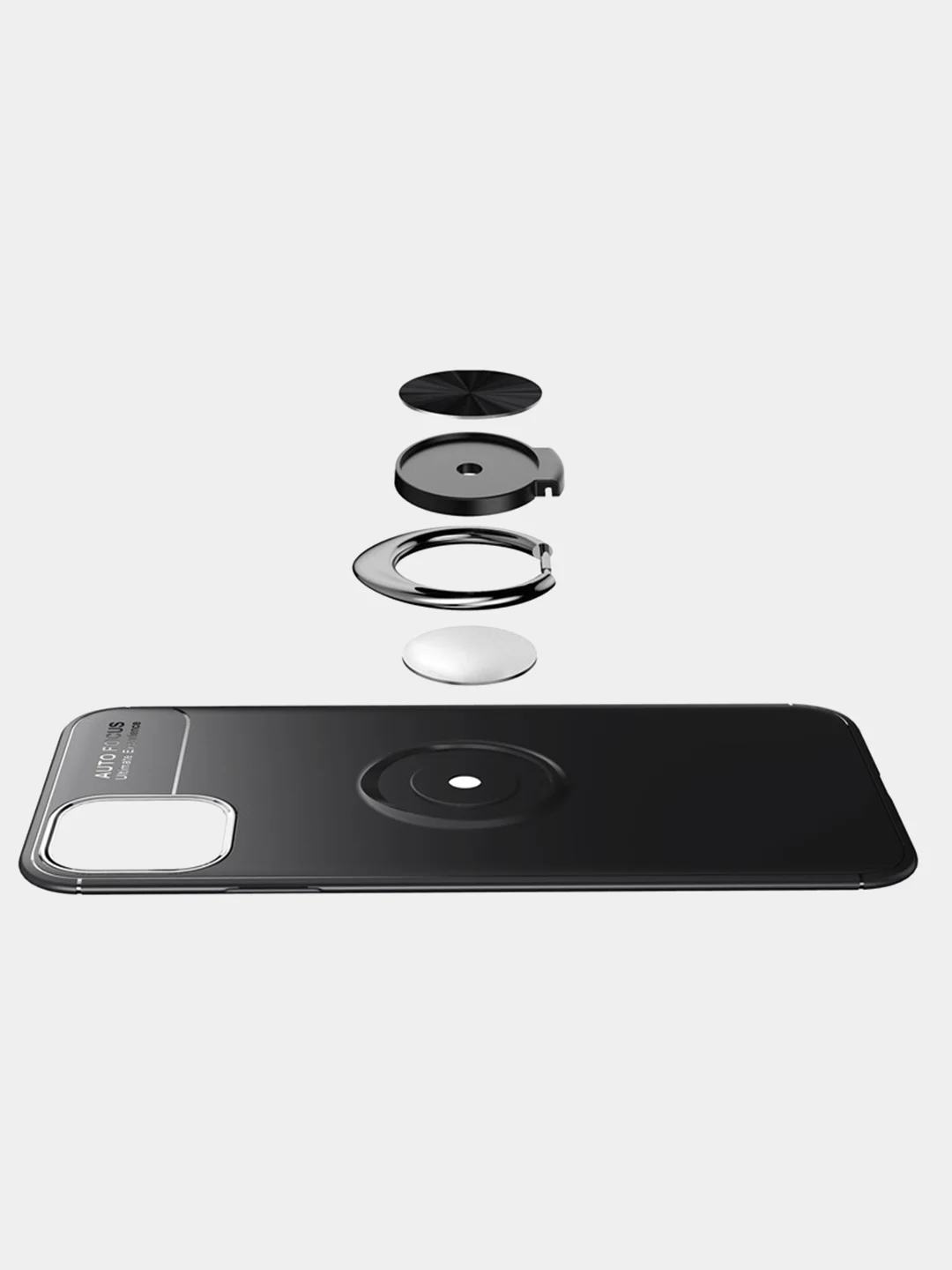 Чехол для Iphone Айфон 12 pro max с кольцом, розовый, красный