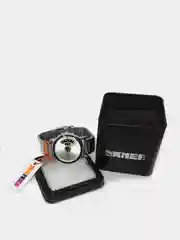Серебряный мужские часы Skmei "1260", наручные в жестяной коробке