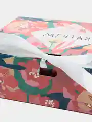 Голубой коробка подарочная, складная